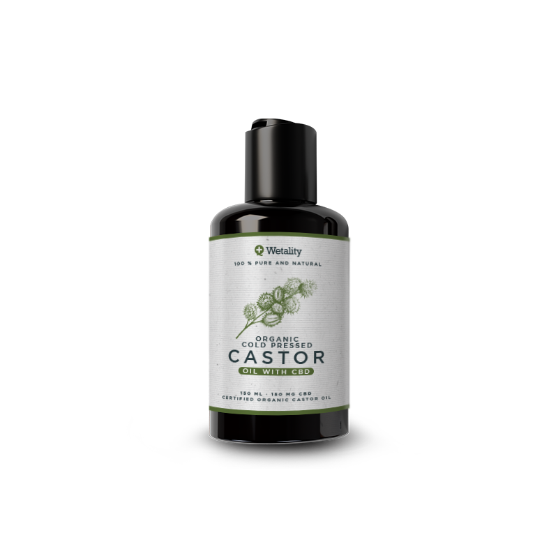 Castor Oil + CBD – Nourishing and hydrating oil with CBD, ideal for soothing dry skin and providing anti-inflammatory benefits.